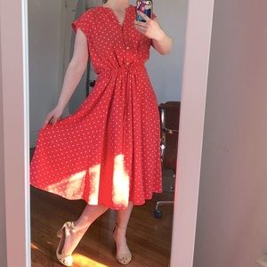 Anne Klein Coral Midi Dress Size L